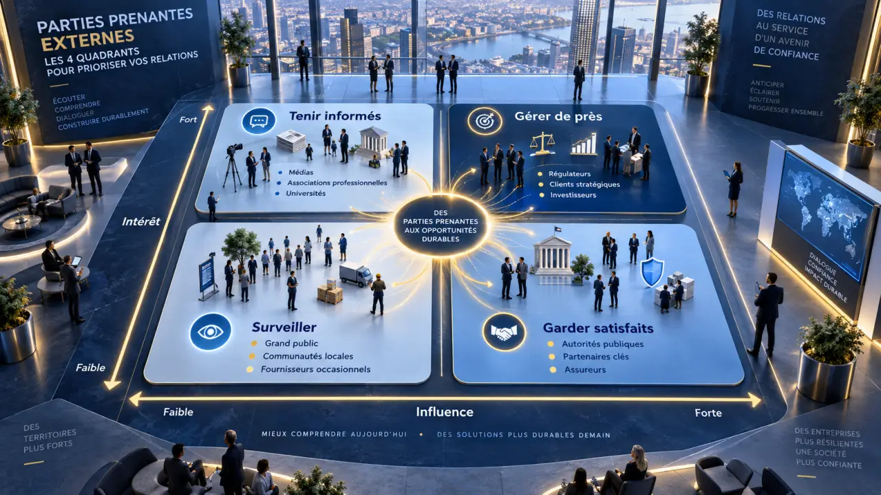 Parties prenantes externes : les 4 quadrants pour prioriser vos relations